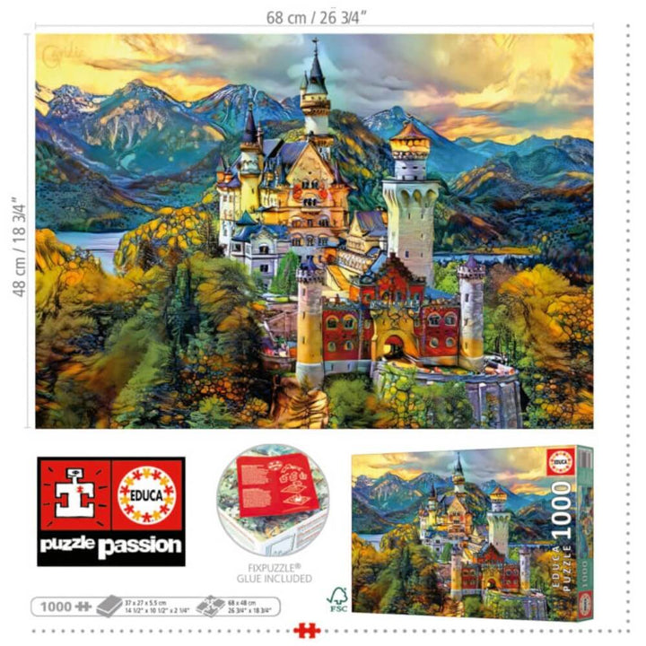 Château de Neuschwanstein | Neuschwanstein Castle (Puzzle 1000 pcs) CASSE-TÊTE - 1000 morceaux