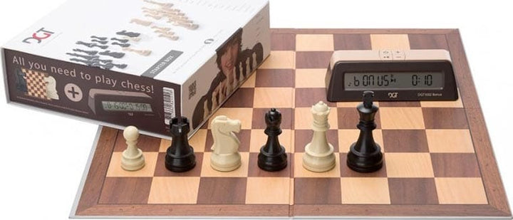 Chess Starter Box - Brown (Pieces +  Board + Clock) (EN) JEUX - Classiques - Dames et échecs