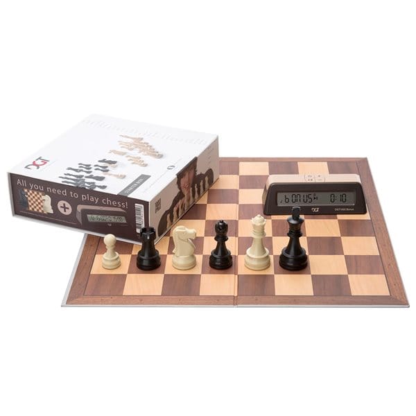 Chess Starter Box - Brown (Pieces +  Board + Clock) (EN) JEUX - Classiques - Dames et échecs