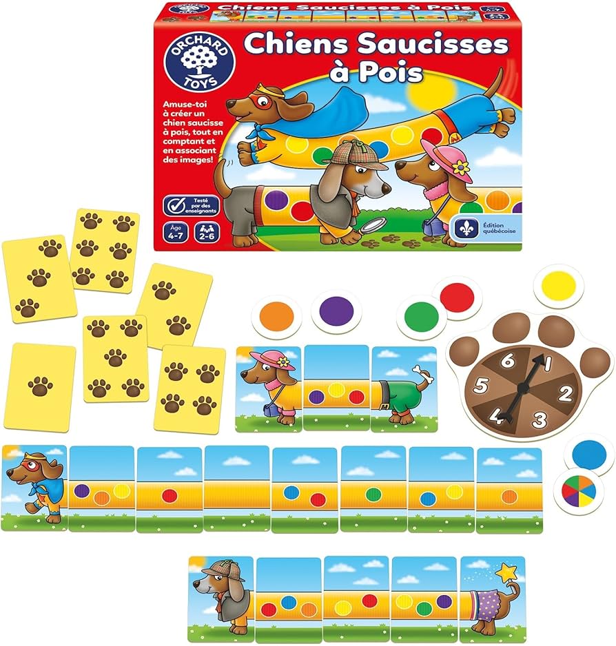 Chiens saucisses à pois (FR) JEUX - Enfants - Enfants 4 ans +