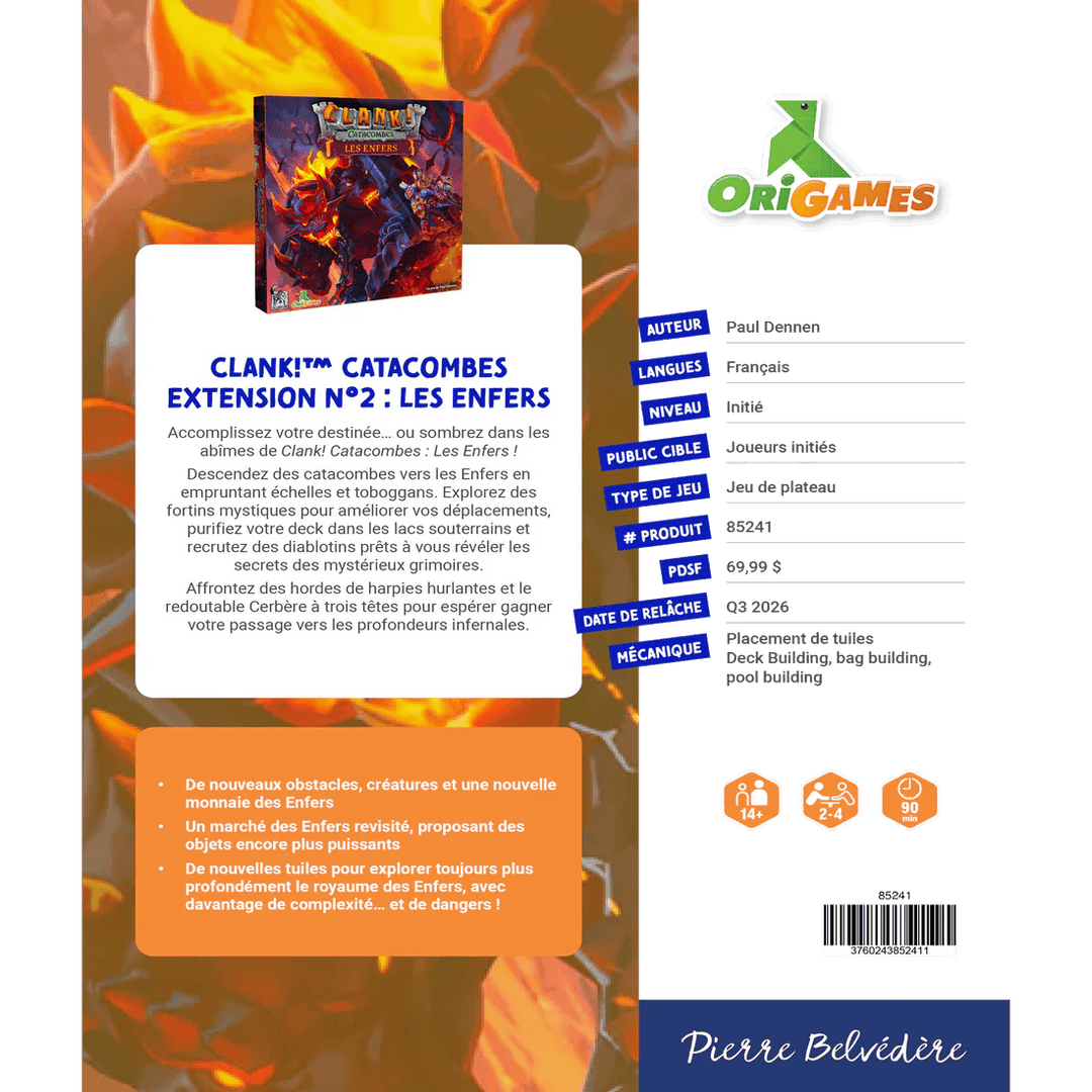 Clank! catacombes ext. 2 - Les enfers (FR) JEUX - Stratégie - Stratégie intermédiaire