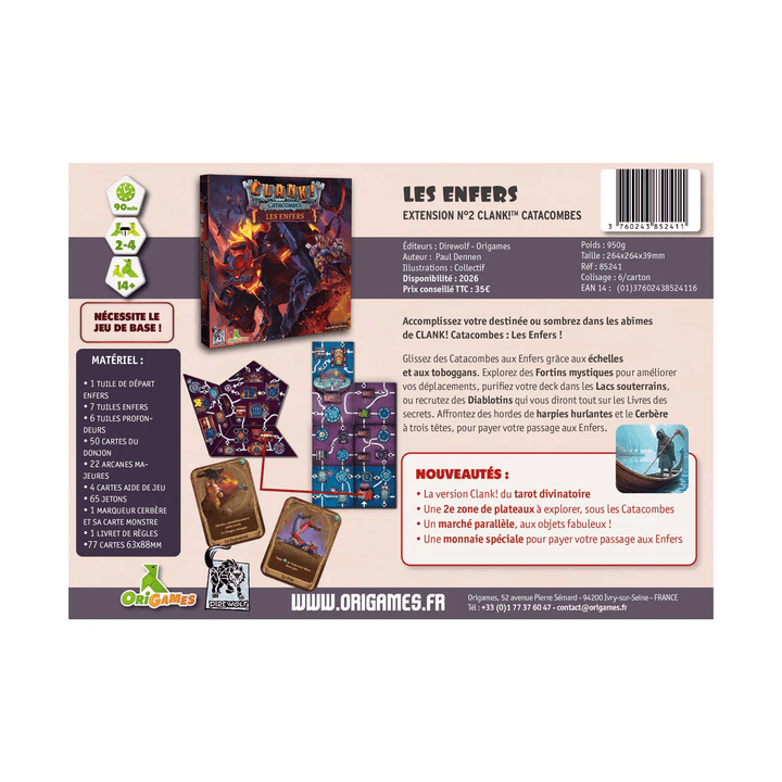 Clank! catacombes ext. 2 - Les enfers (FR) JEUX - Stratégie - Stratégie intermédiaire