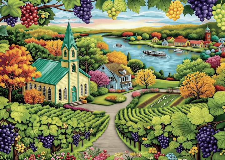 Coastal Vineyard (1000pcs) CASSE-TÊTE - 1000 morceaux
