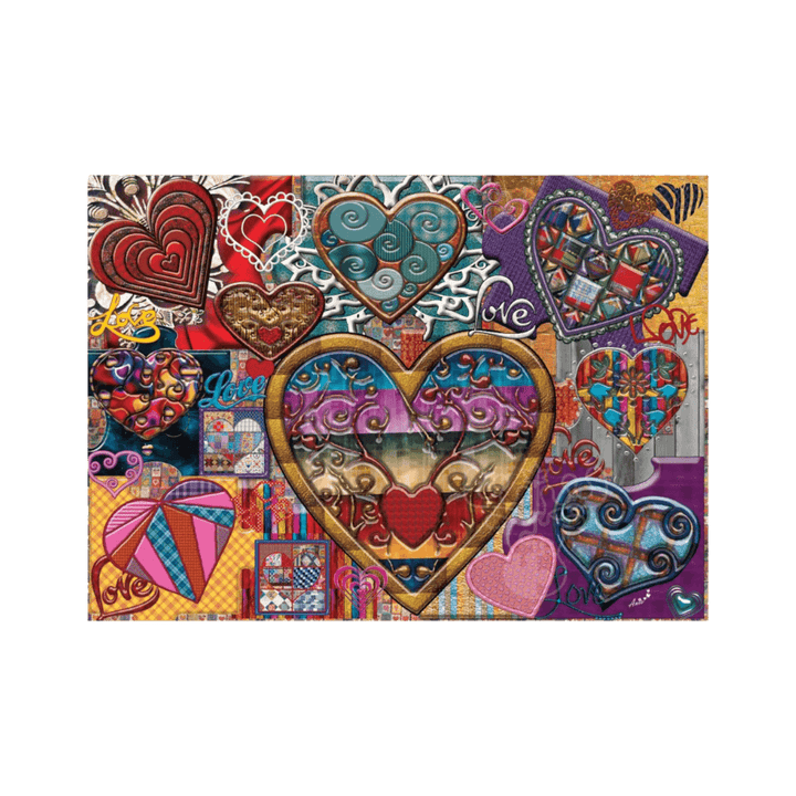 Cœurs de vitrail (Puzzle 1000 pcs) CASSE-TÊTE - 1000 morceaux