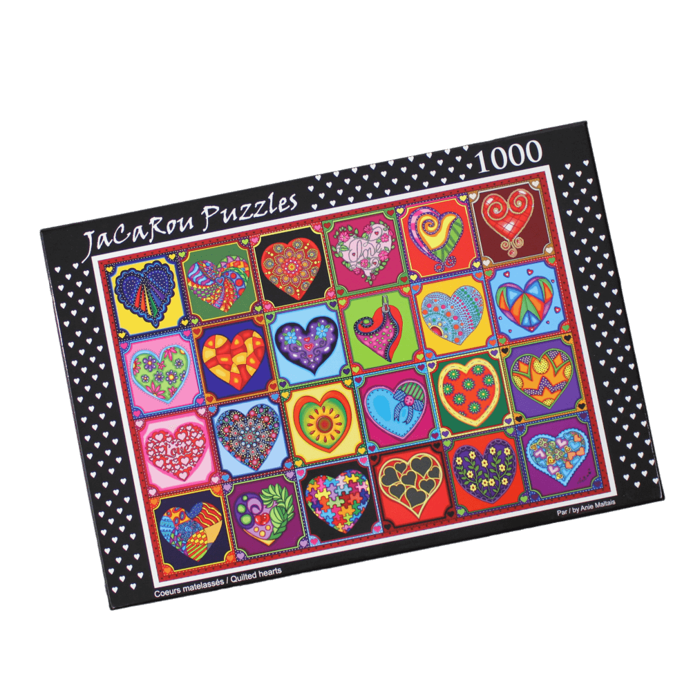 Coeurs matelassés | Quilted Hearts (Puzzle 1000 pcs) CASSE-TÊTE - 1000 morceaux