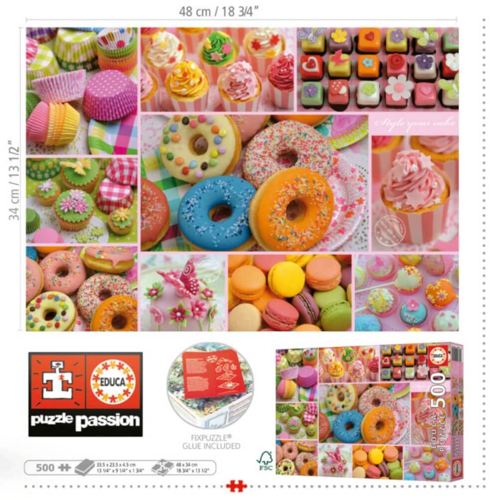 Collage douceurs de fête | Sweet Party Collage (Puzzle 500 pcs) CASSE-TÊTE - 400 - 550 morceaux