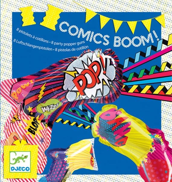 Comics Boom - 8 party poppers: Thème Super Héros PASSE-TEMPS - Bricolages