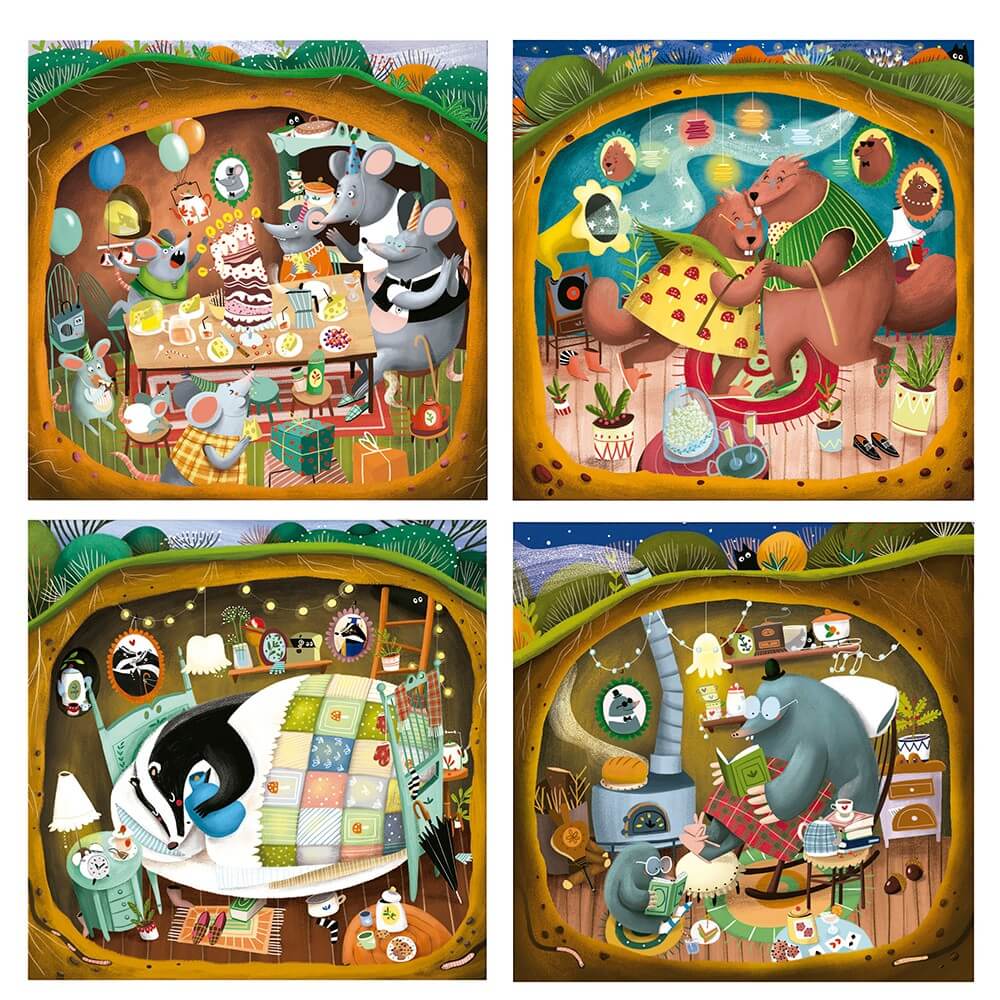 Contes de la forêt | Forest Tales (Puzzle 1x12, 1x16, 1x20 & 1x25 pcs) CASSE-TÊTE - 2 - 24 morceaux