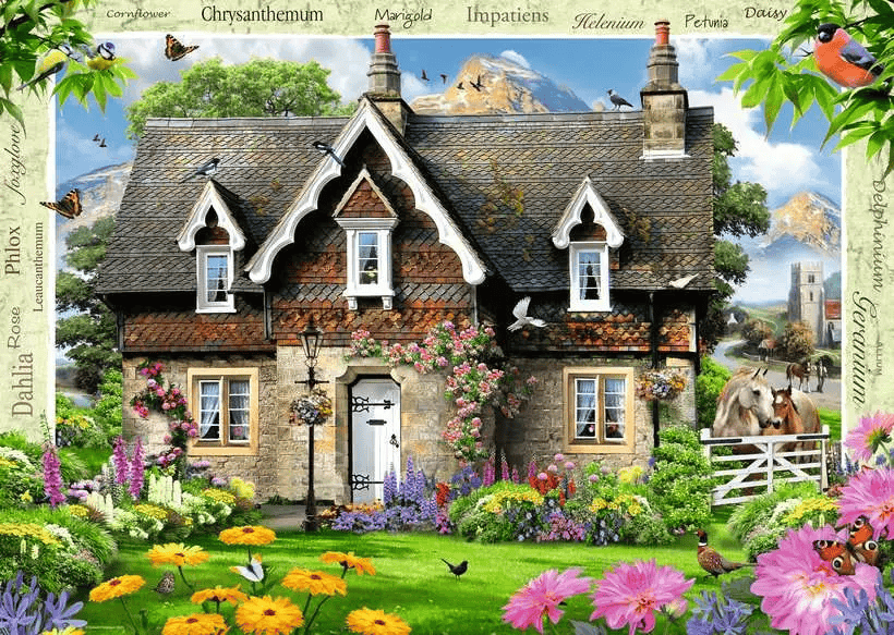 Country Cottage (1000 pcs) CASSE-TÊTE - 1000 morceaux