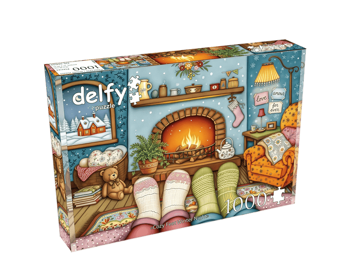 Cozy Feet Winter Night (1000pcs) CASSE-TÊTE - 1000 morceaux