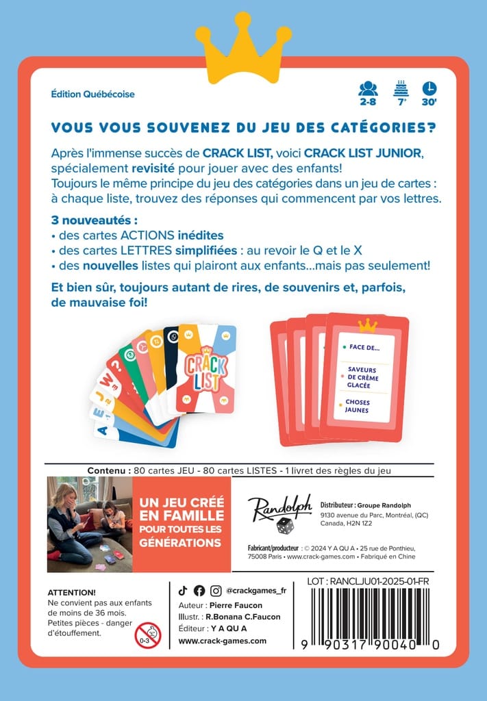 Crack List Junior: Éd. Québécoise (FR) JEUX - Famille
