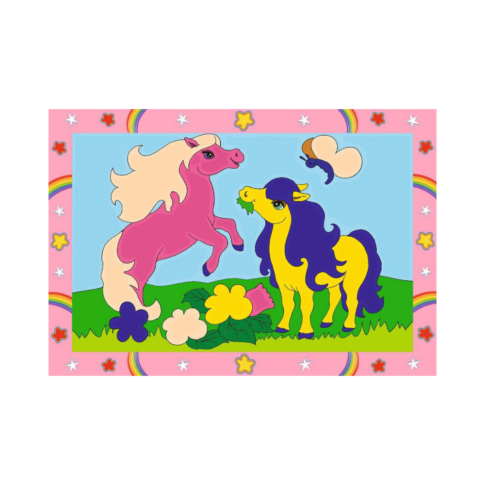 CreArt Jr: Prancing Ponies (2 images) PASSE-TEMPS - Peinture à numéro