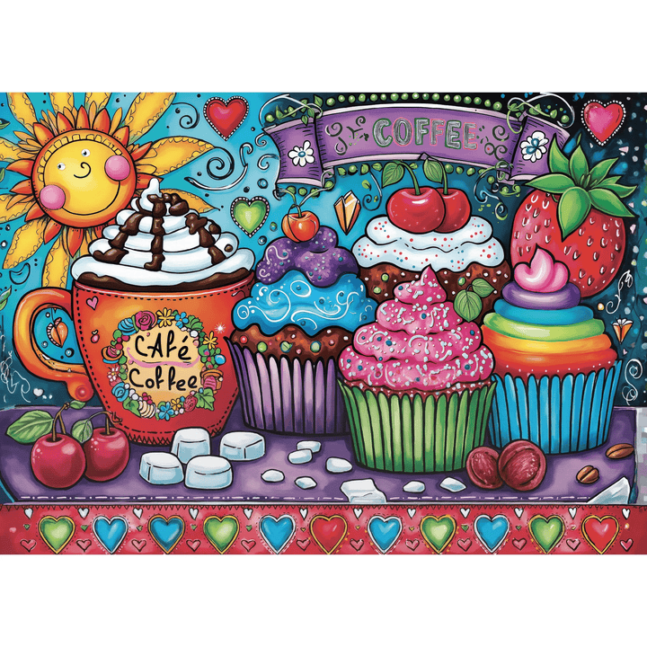 Cupcakes &amp; Coffee (1000pcs) CASSE-TÊTE - 1000 morceaux
