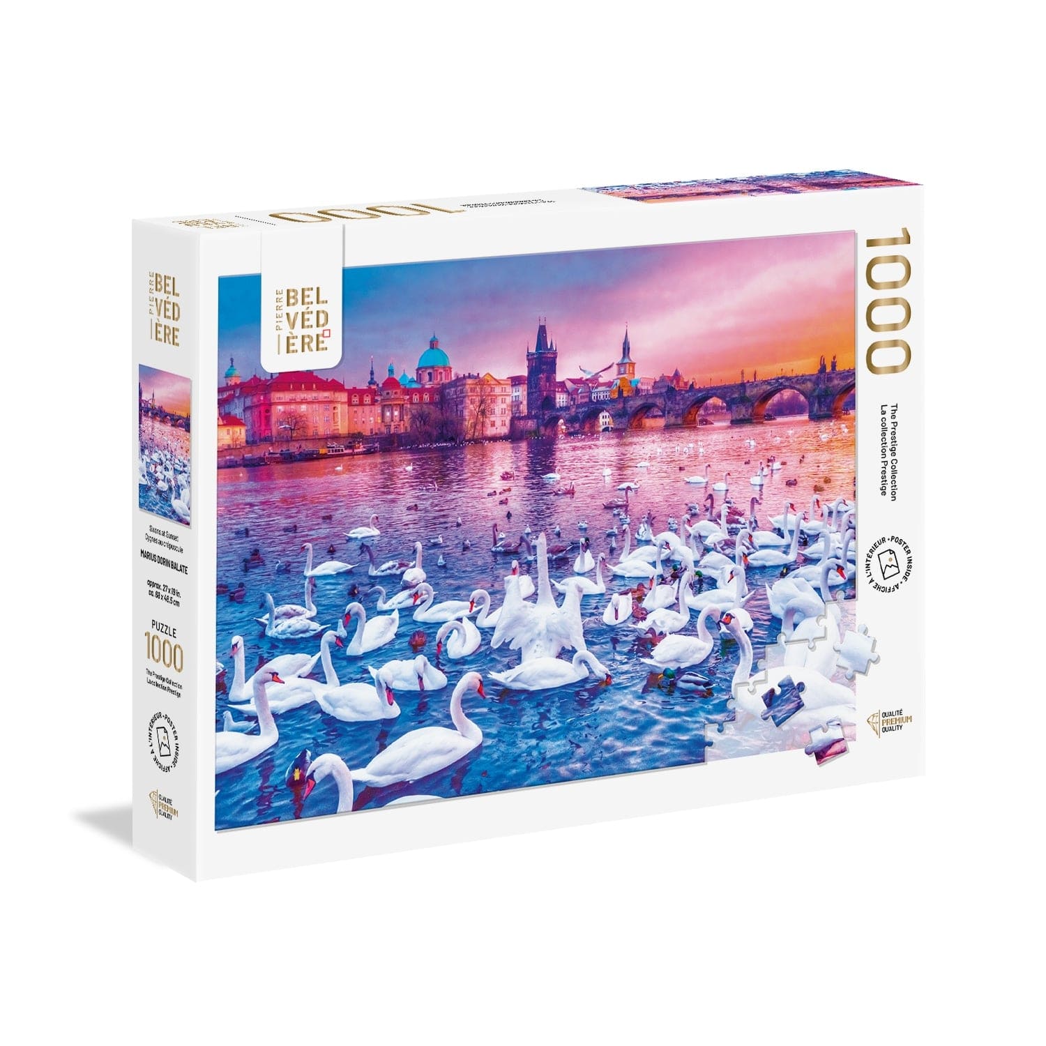 Cygnes au crépuscule (1000 pcs) CASSE-TÊTE - 1000 morceaux