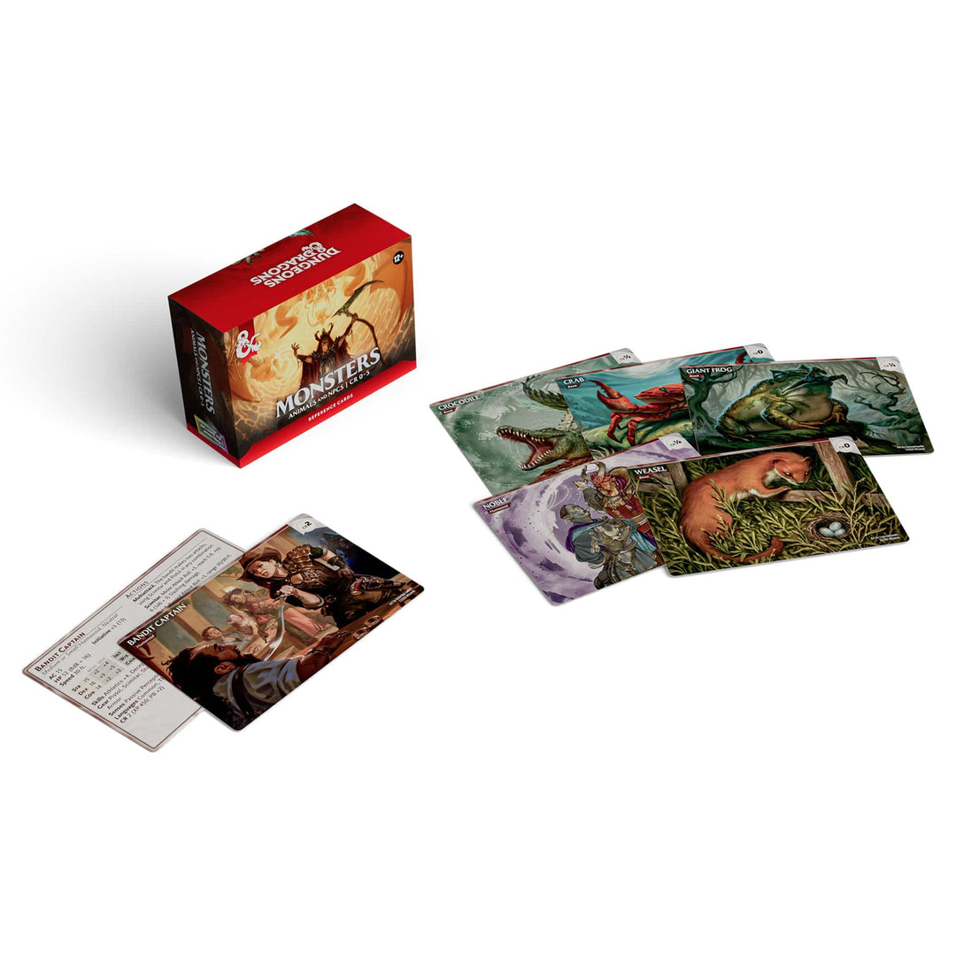 D&amp;D Dungeons &amp; Dragons: RPG Reference Cards Monsters, Animals and NPCS (EN) JEUX - Dés et jeux de rôles - Dongeons &amp; Dragons