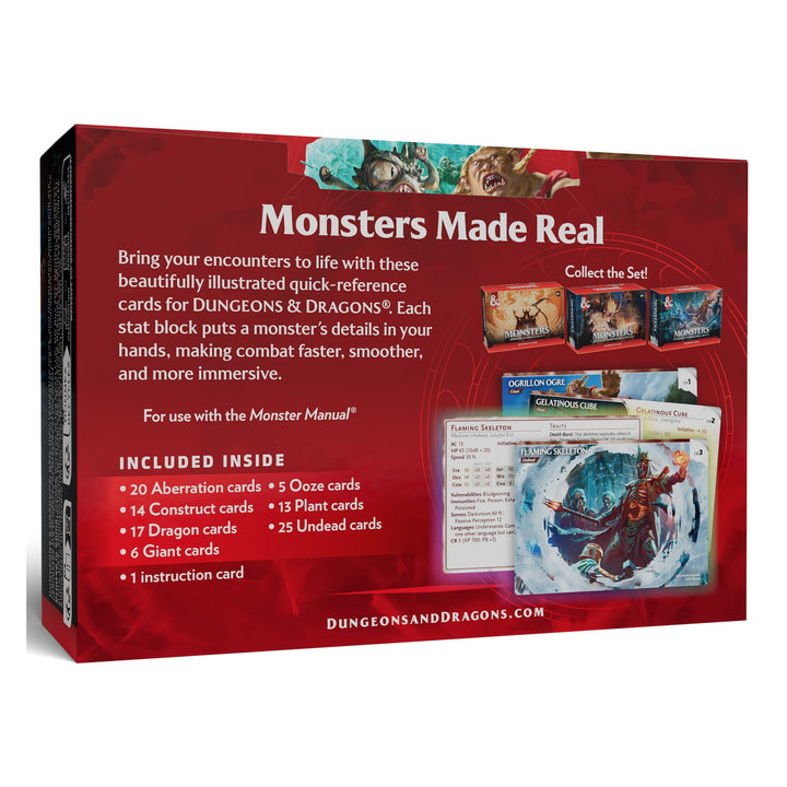 D&amp;D Dungeons &amp; Dragons: RPG Reference Cards Monsters Fearsome and Ferocious (EN) JEUX - Dés et jeux de rôles - Dongeons &amp; Dragons