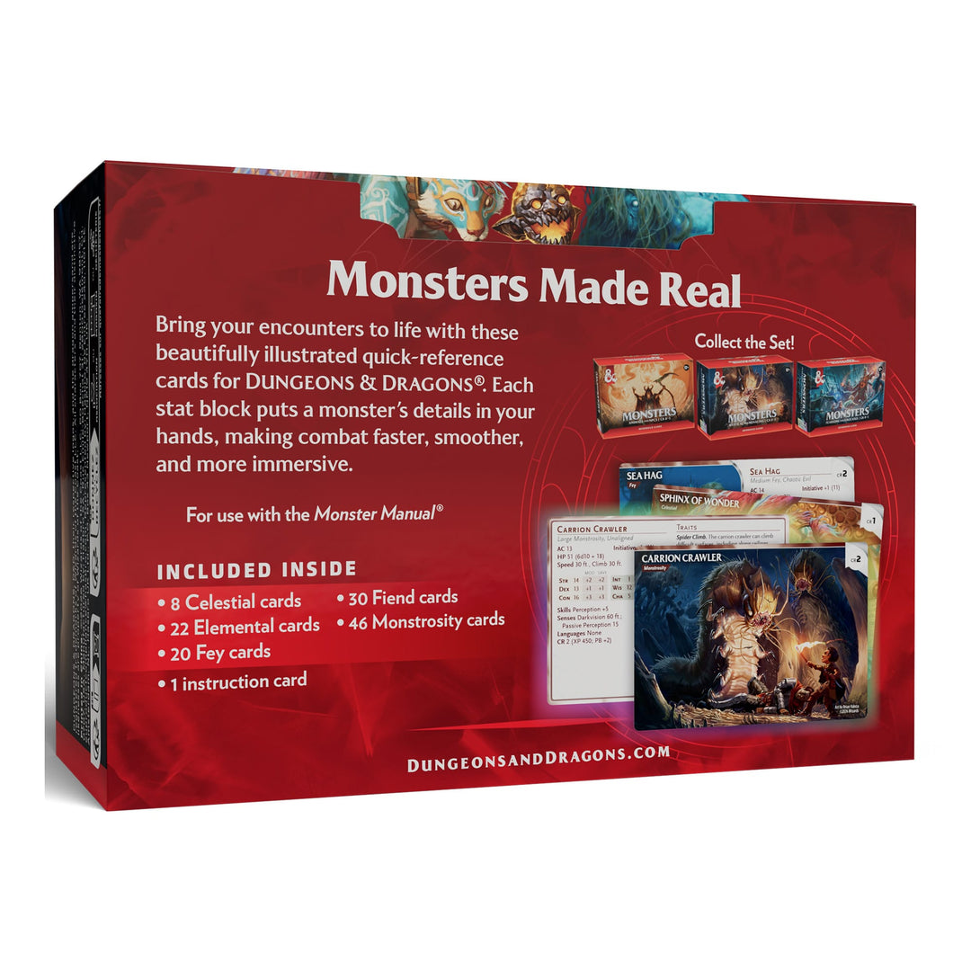 D&amp;D Dungeons &amp; Dragons: RPG Reference Cards Monsters Mystical and Menacing (EN) JEUX - Dés et jeux de rôles - Dongeons &amp; Dragons