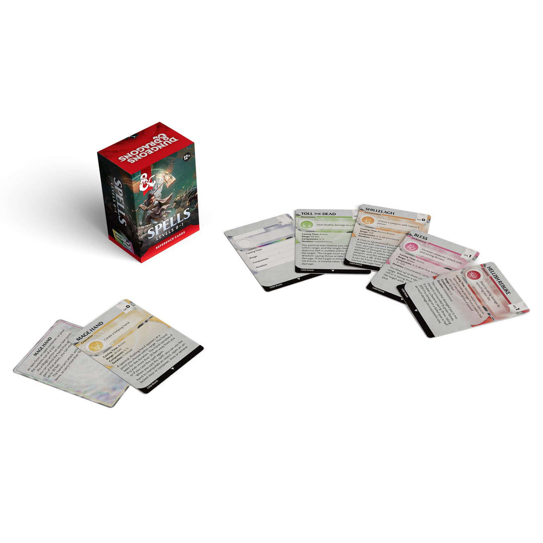 D&amp;D Dungeons &amp; Dragons: RPG Reference Cards Spells 1  (Levels 0-1) (EN) JEUX - Dés et jeux de rôles - Dongeons &amp; Dragons