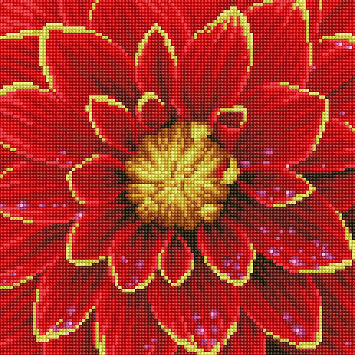 Dahlia 38,5x38,5 Diamond Dotz PASSE-TEMPS - Broderie diamant