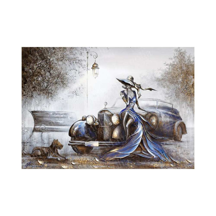 Dame en bleue ( 1000 pcs) CASSE-TÊTE - 1000 morceaux