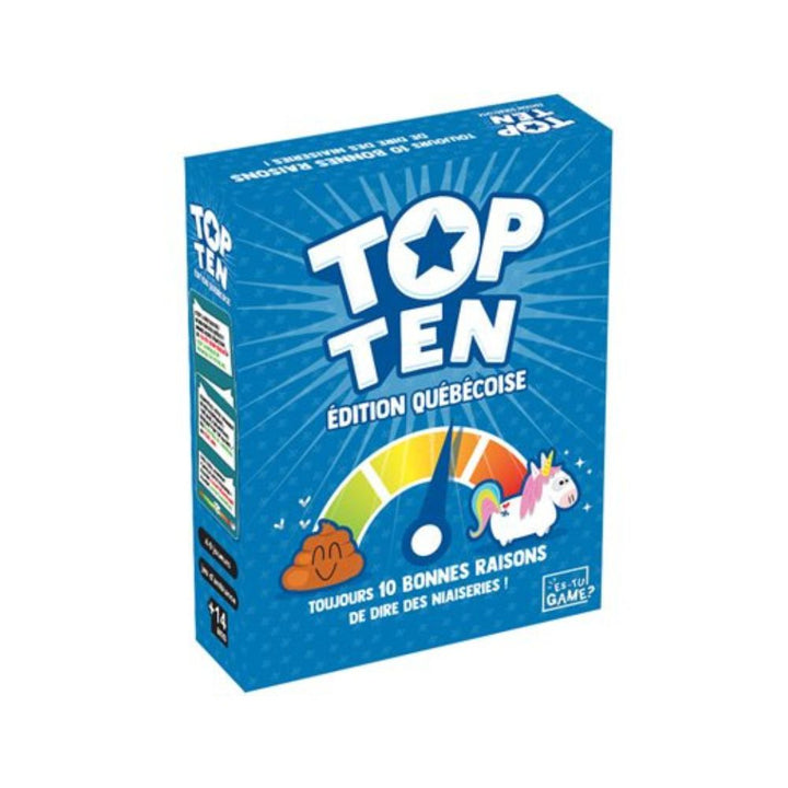 Top Ten - Éd. québécoise, jeu de société de party - Achat en ligne