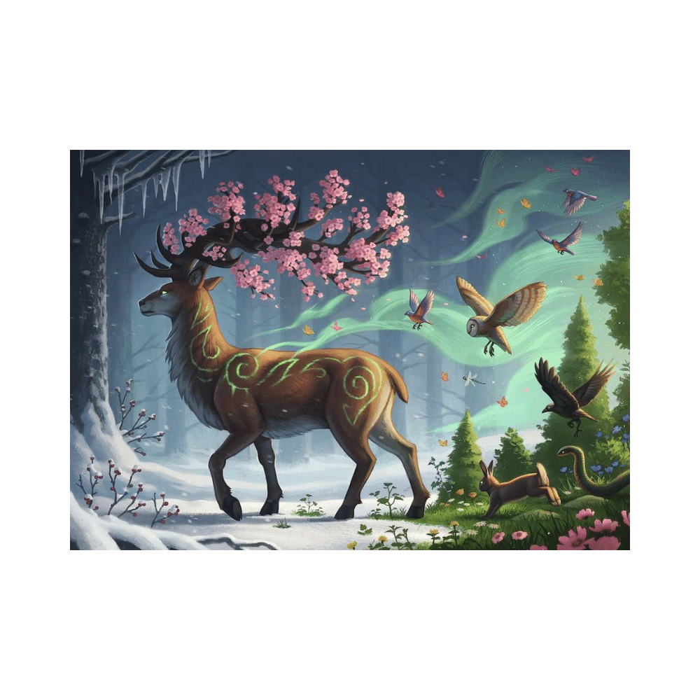 Deer of Spring (1000 pc) CASSE-TÊTE - 1000 morceaux