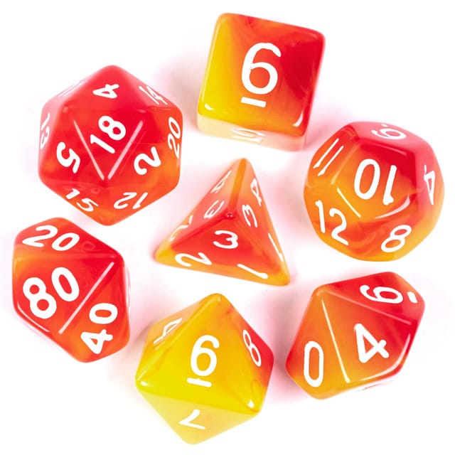 Dés 7D: Attaque de tomates cerises JEUX - Dés et jeux de rôles - Dés - Dés polyédriques