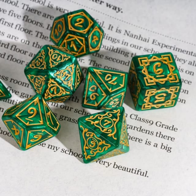 Dés 7D: Druids Grove JEUX - Dés et jeux de rôles - Dés - Dés polyédriques
