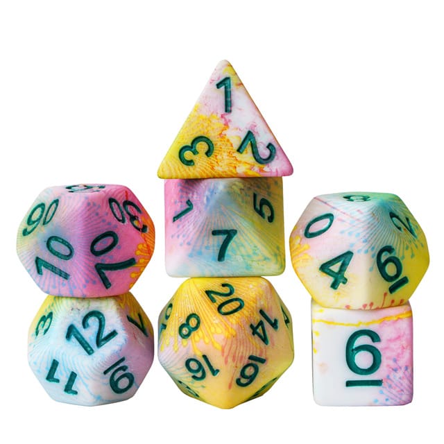 Dés 7D: Festival d'été JEUX - Dés et jeux de rôles - Dés - Dés polyédriques