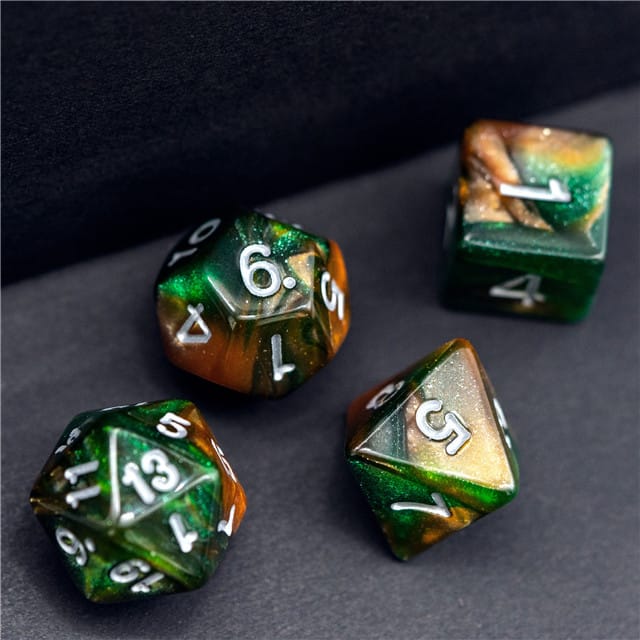 Dés 7D: Trèfle du destin JEUX - Dés et jeux de rôles - Dés - Dés polyédriques