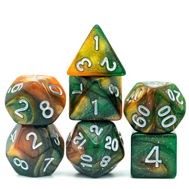 Dés 7D: Trèfle du destin JEUX - Dés et jeux de rôles - Dés - Dés polyédriques