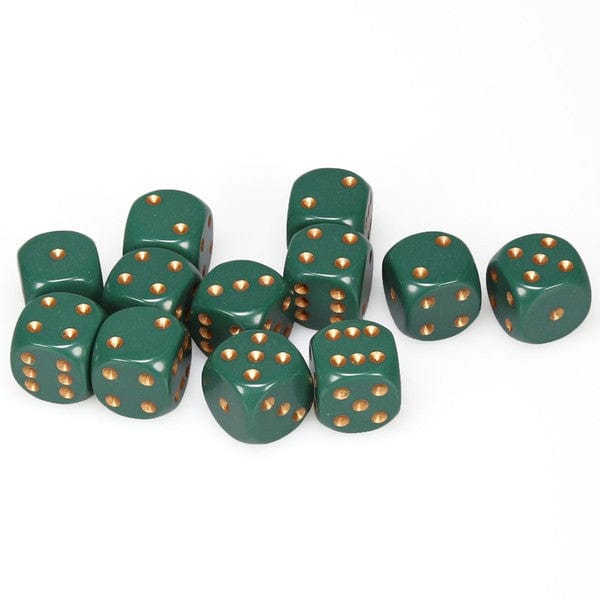 Dés Opaque: 12D6 Dusty Green / Copper JEUX - Dés et jeux de rôles - Dés