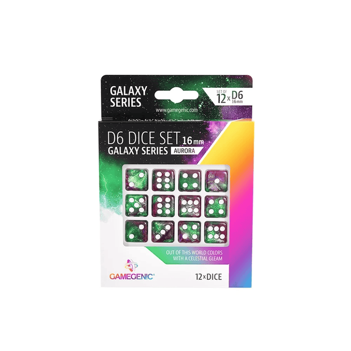 Dice: 12x D6: 16 mm: Galaxy Series: Aurora (ML) JEUX - Dés et jeux de rôles - Dés - Dés standards