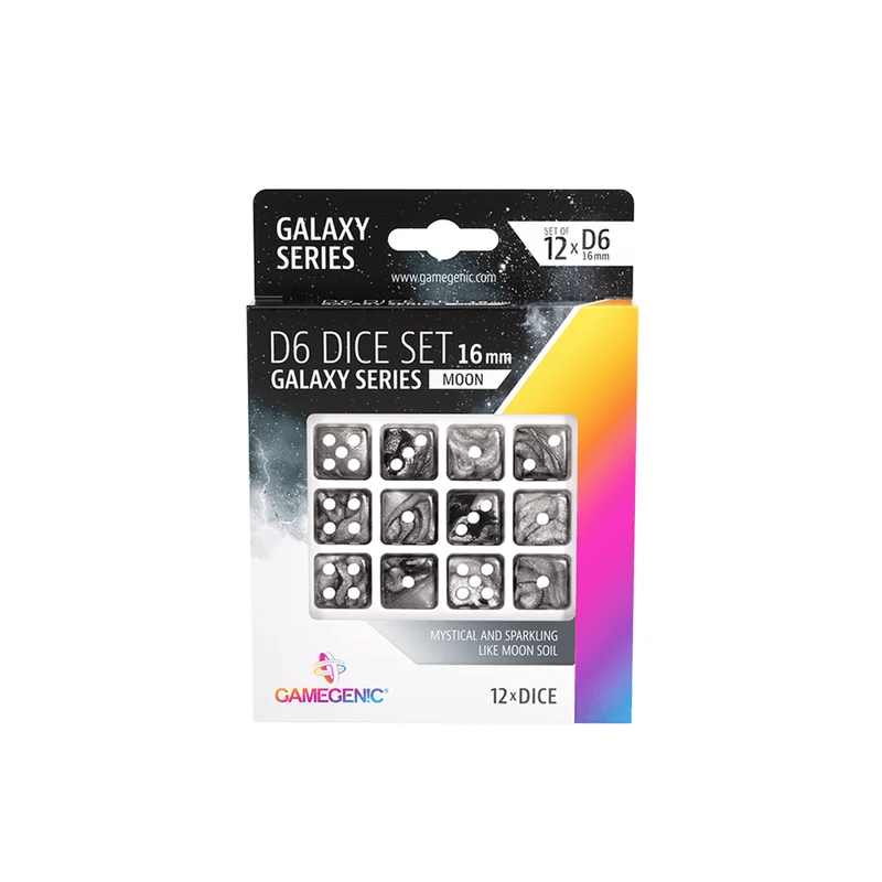 Dice: 12x D6: 16 mm: Galaxy Series: Moon (ML) JEUX - Dés et jeux de rôles - Dés - Dés standards