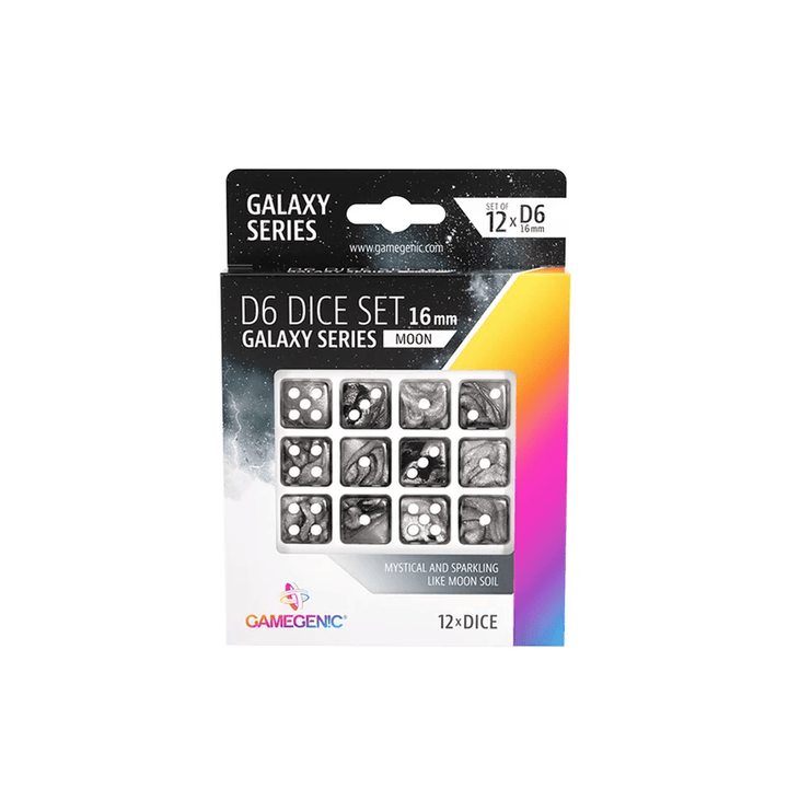 Dice: 12x D6: 16 mm: Galaxy Series: Moon (ML) JEUX - Dés et jeux de rôles - Dés - Dés standards