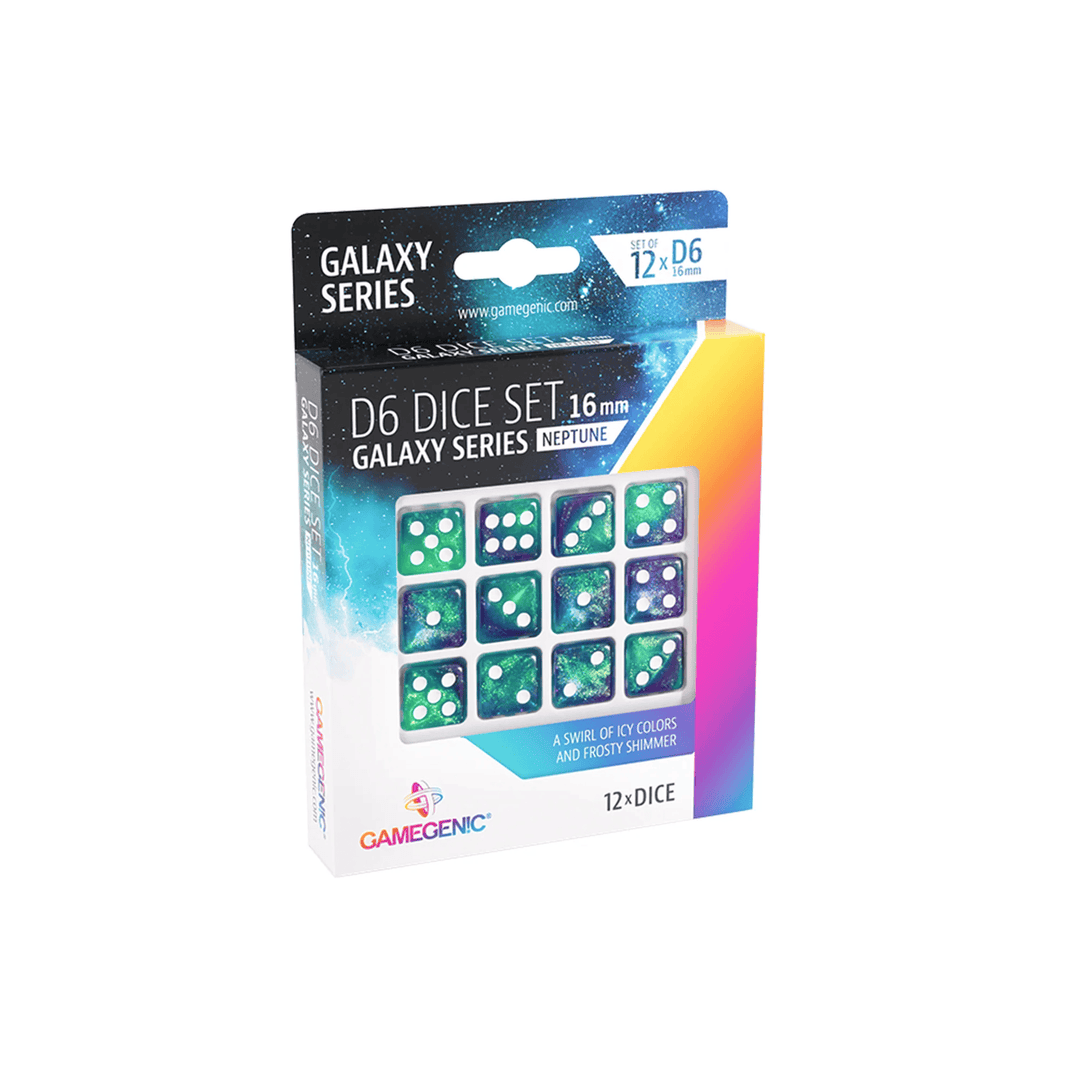 Dice: 12x D6: 16 mm: Galaxy Series: Neptune (ML) JEUX - Dés et jeux de rôles - Dés - Dés standards