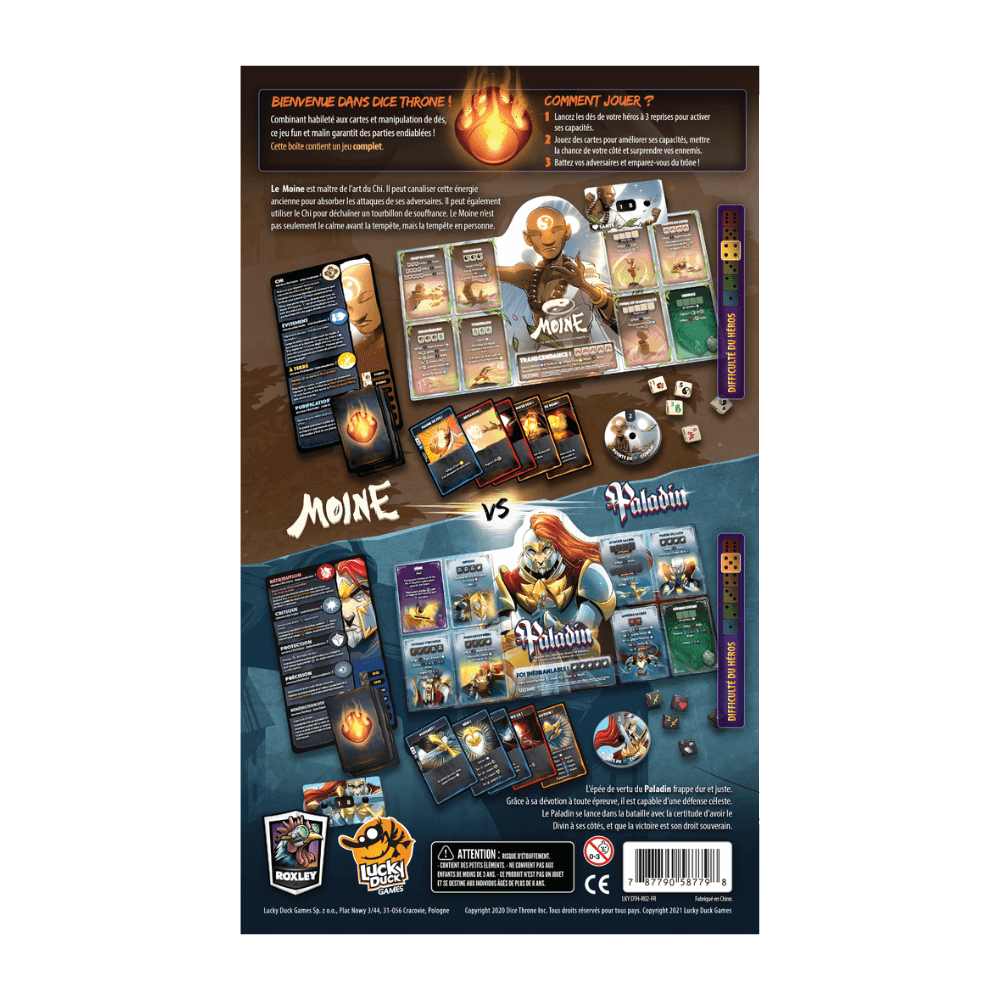 Dice Throne Sais. 1 - Moine contre Paladin (FR) JEUX - Jeux de cartes