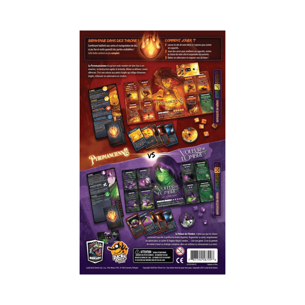 Dice Throne Sais. 1 - Pyromancien contre Voleur de l'ombre (FR) JEUX - Jeux de cartes