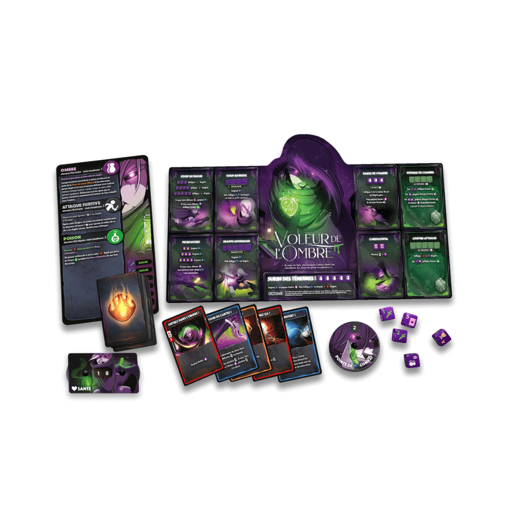 Dice Throne Sais. 1 - Pyromancien contre Voleur de l'ombre (FR) JEUX - Jeux de cartes