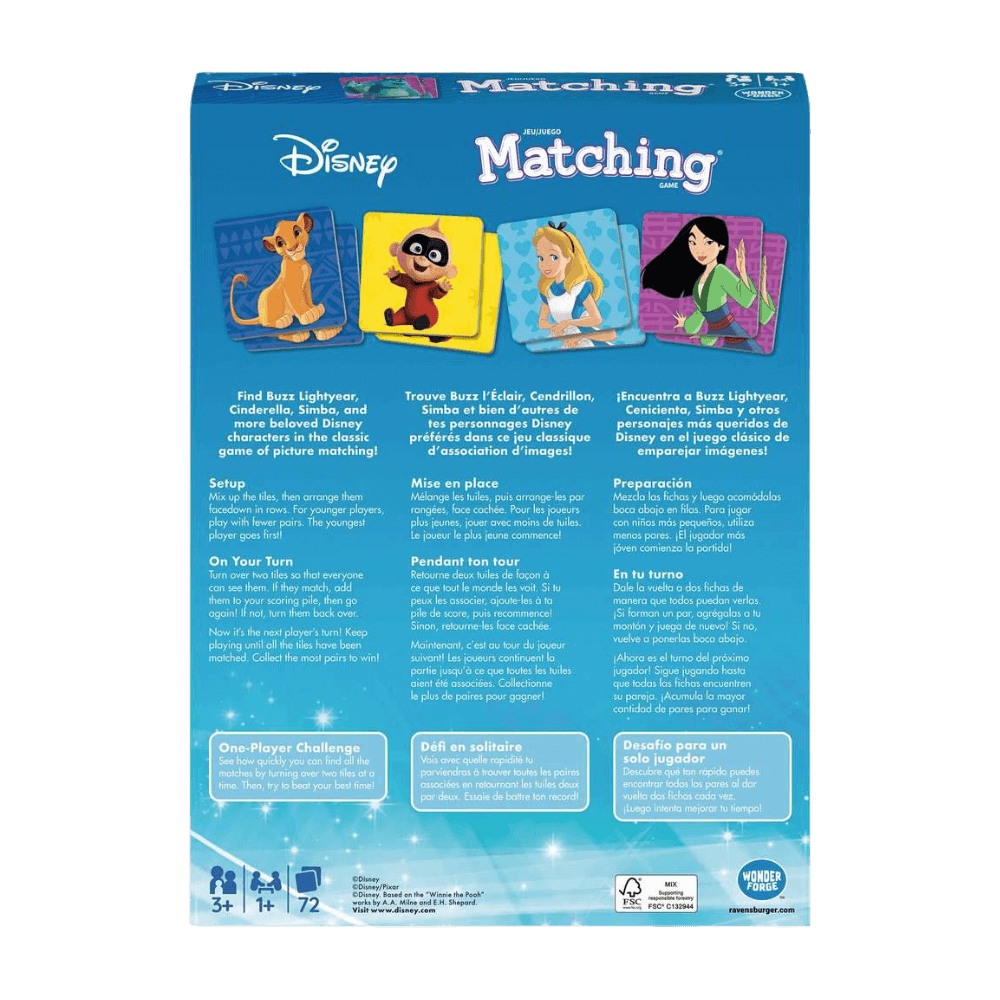 Disney Classic Matching Game (ML) JEUX - Enfants - Enfants 3 ans +