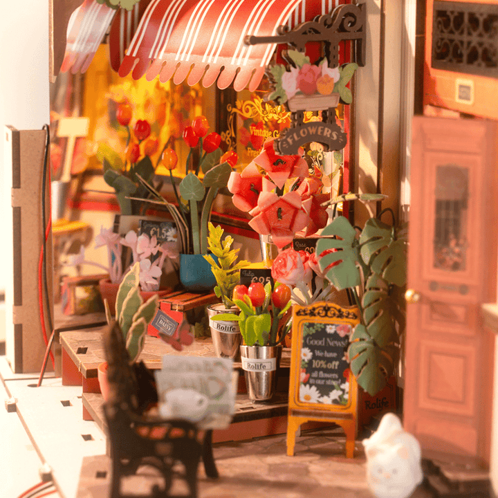 DIY BookNook Coin Floral PASSE-TEMPS - Bricolages