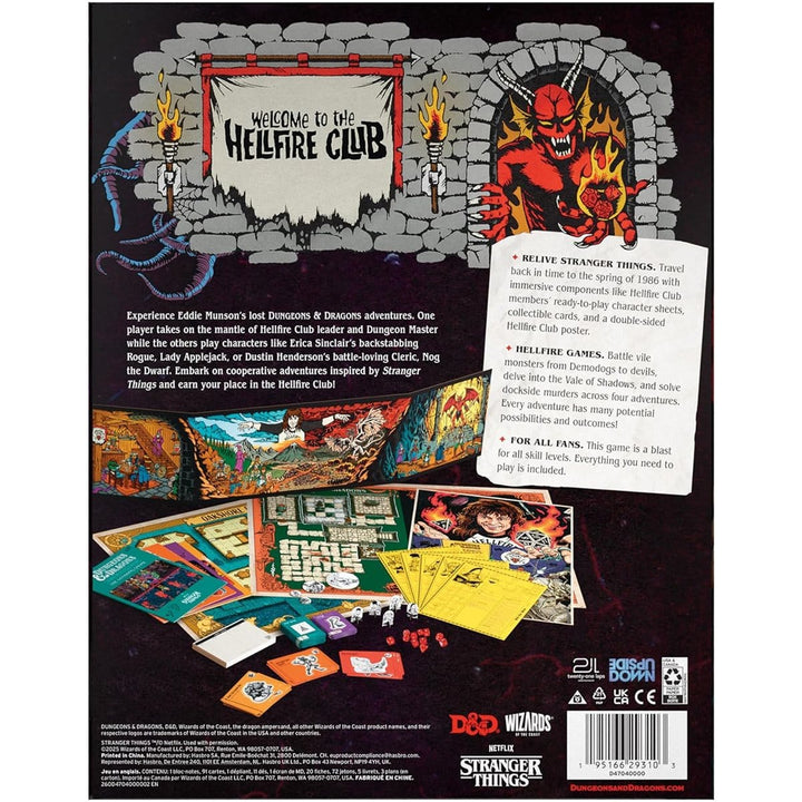 Dungeons & Dragons: Stranger Things: Welcome to the Hellfire Club (EN) JEUX - Dés et jeux de rôles - Dongeons & Dragons