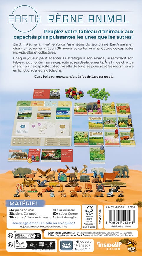 Earth : Ext. Règne Animal (FR) JEUX - Stratégie - Stratégie intermédiaire