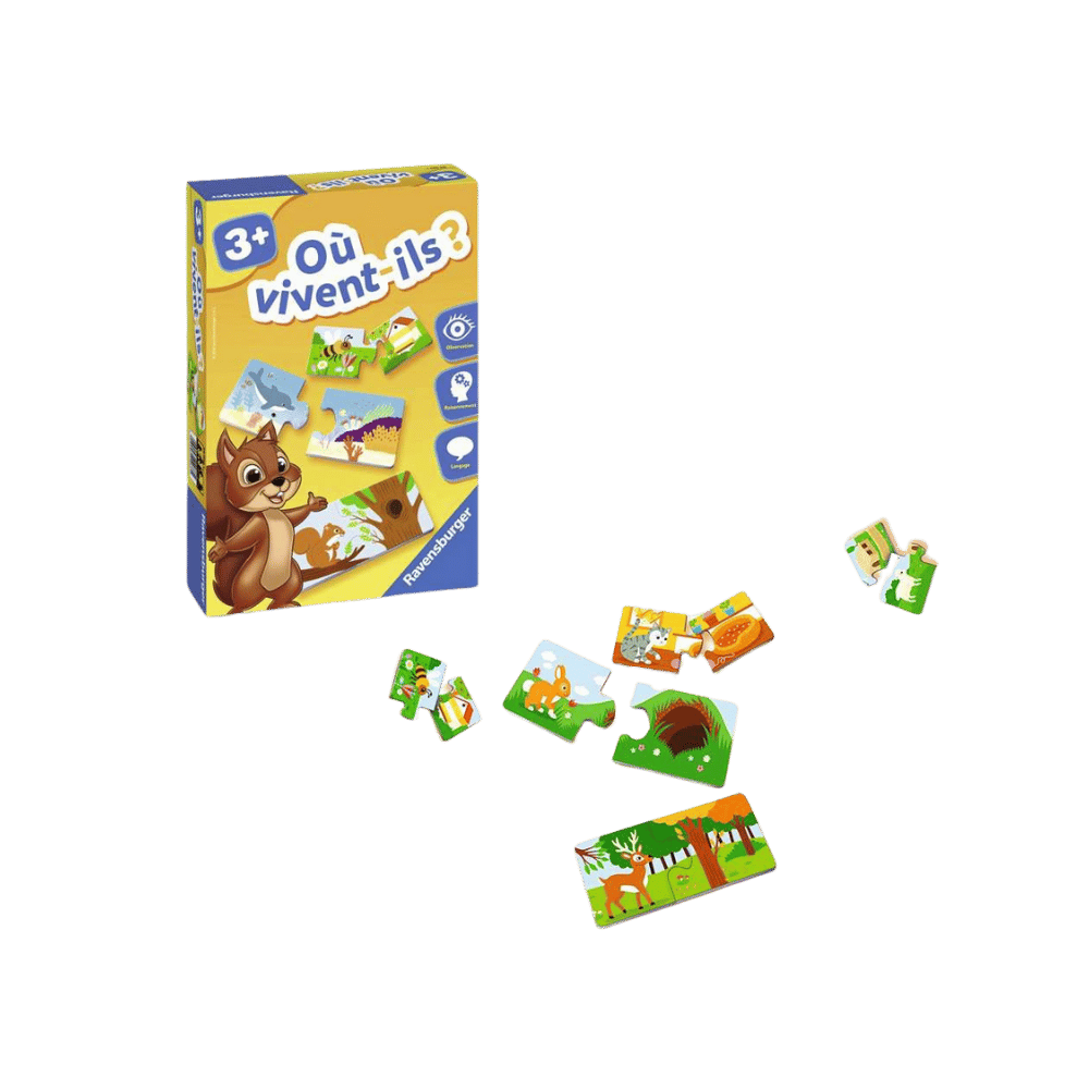 Où vivent-ils? jeu de société éducatif enfants 3 ans - Achat en ligne