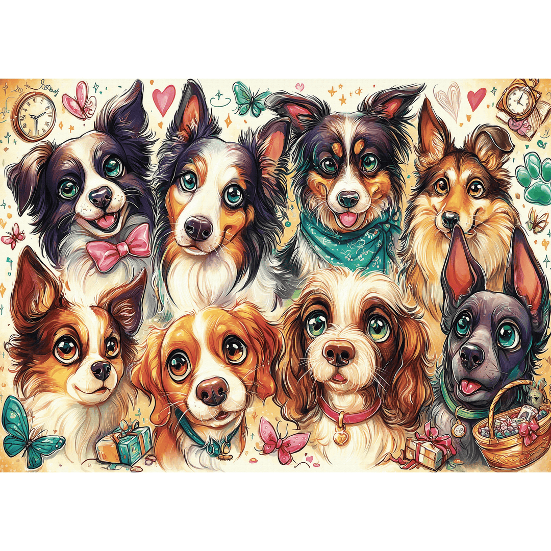 Eight Pawsome Friends (1000pcs) CASSE-TÊTE - 1000 morceaux