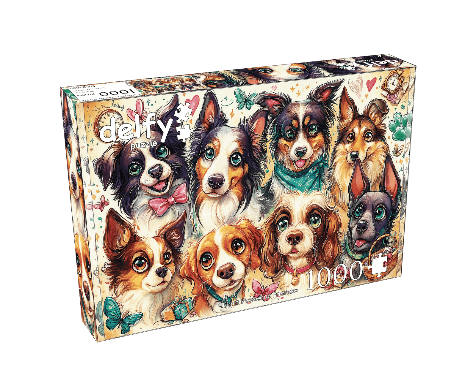 Eight Pawsome Friends (1000pcs) CASSE-TÊTE - 1000 morceaux