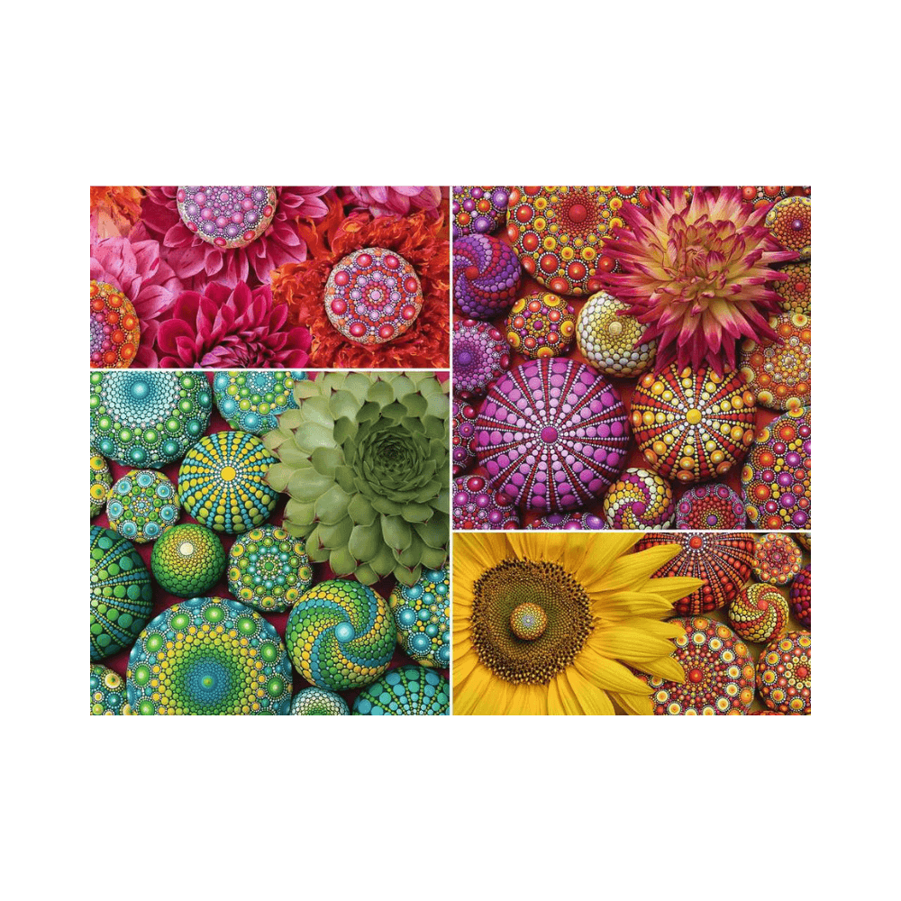 Elspeth McLean: Mandala Blooms (500 pc) CASSE-TÊTE - 400 - 550 morceaux