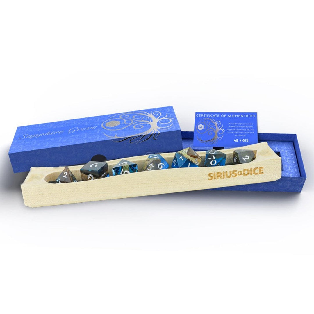 Ensemble de 7 dés polyhédriques prestige - Sapphire Grove Cartables et portfolios - Dés