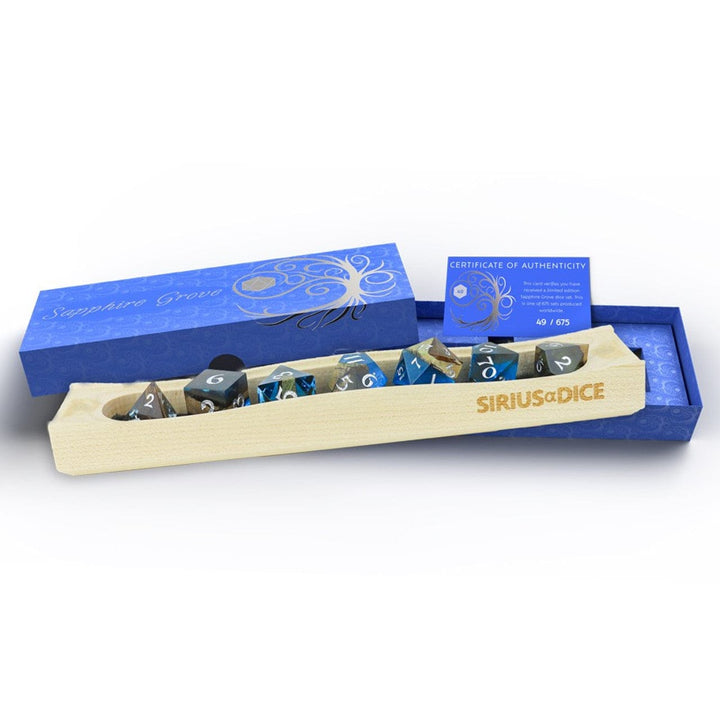 Ensemble de 7 dés polyhédriques prestige - Sapphire Grove Cartables et portfolios - Dés