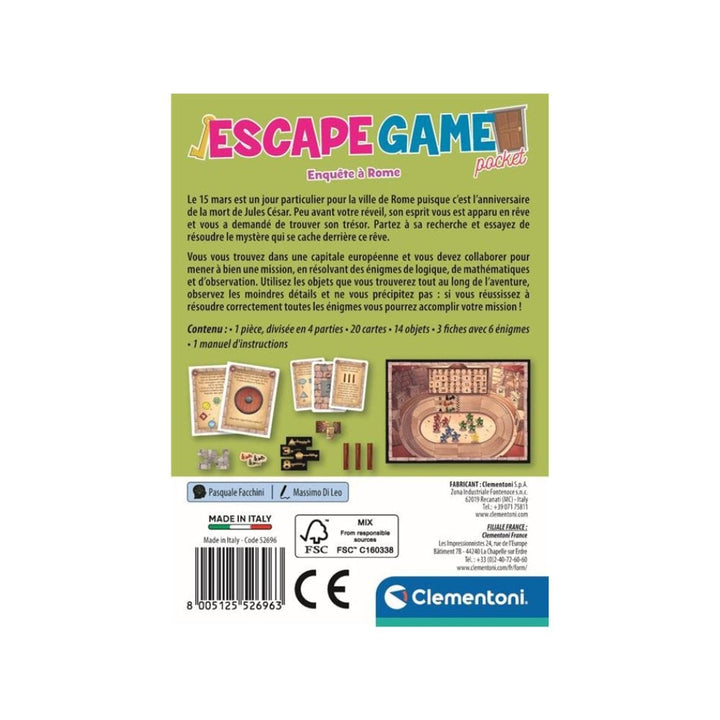Escape game : Enquête à Rome (FR) JEUX - Détective & évasion